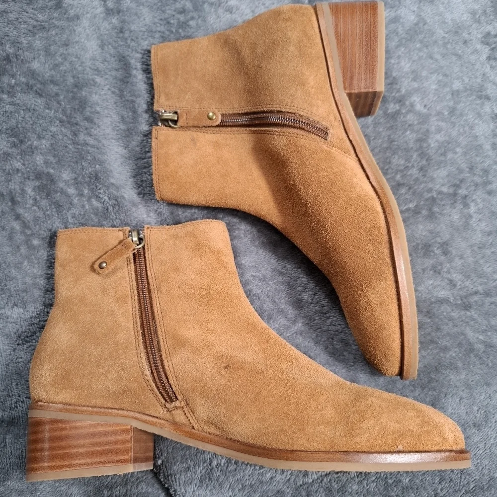 Soludos Delancey Ankle Bootie women's  size US 6 Tan Leather Minimalist